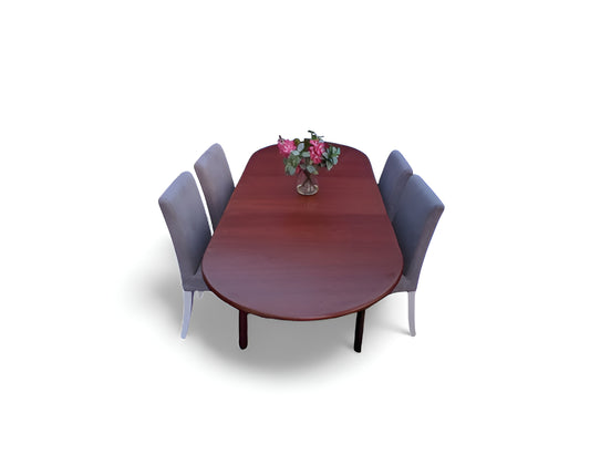 Extendable Oval Dining tableDesk – Mahogany