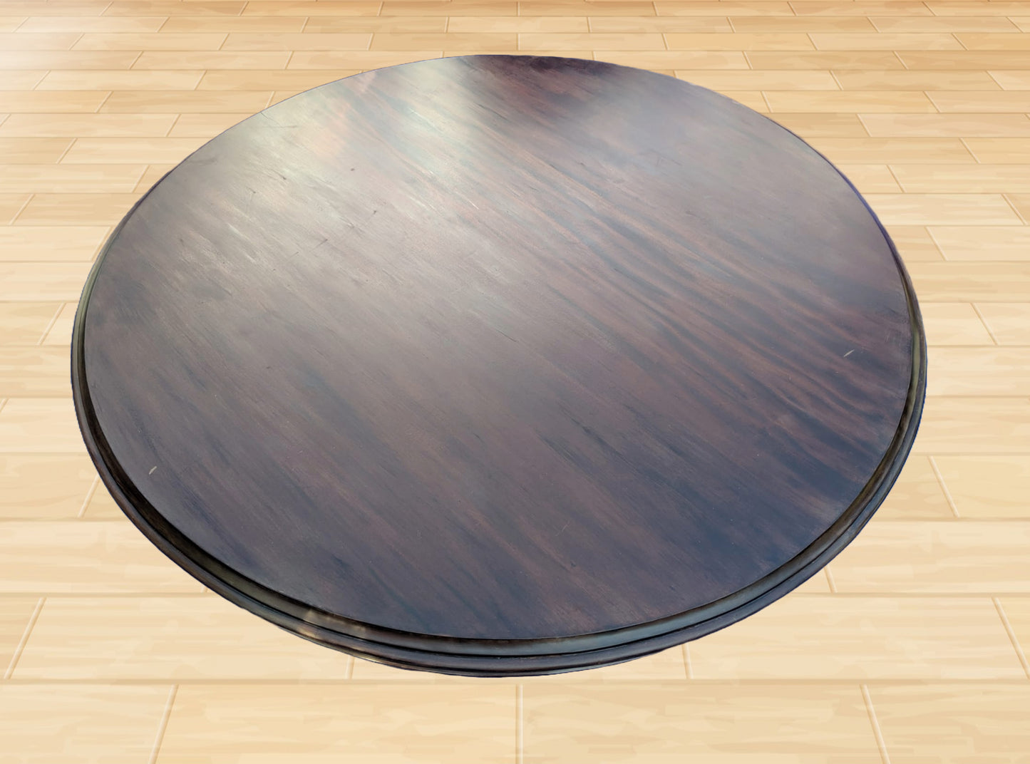 Solid Walnut Antique Round Table – 150 cm Diameter