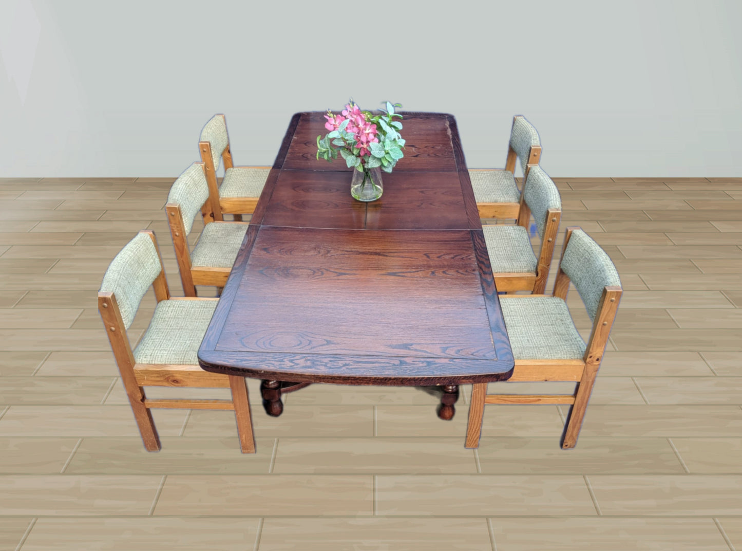 Extendable Dining Table - L180 x W100 x H74 cm (Extended Length 240 cm)